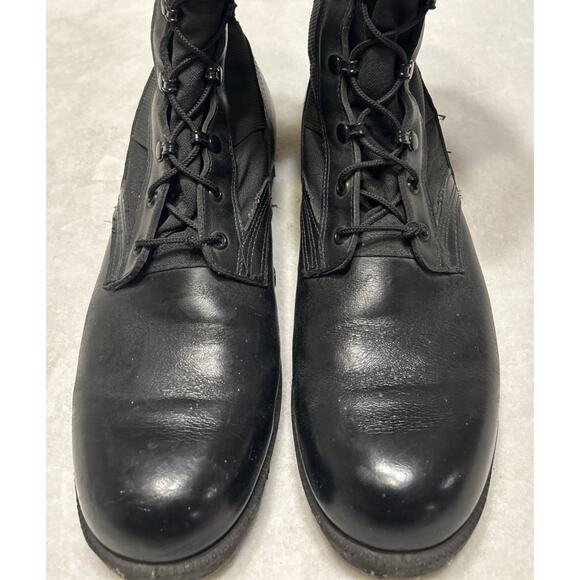 Vintage RO-Search Black Leather Combat Military Jungle Boots Size 11 R - Picture 2 of 8